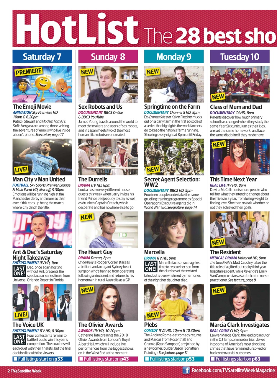 TV & Satellite Week Preview Pages