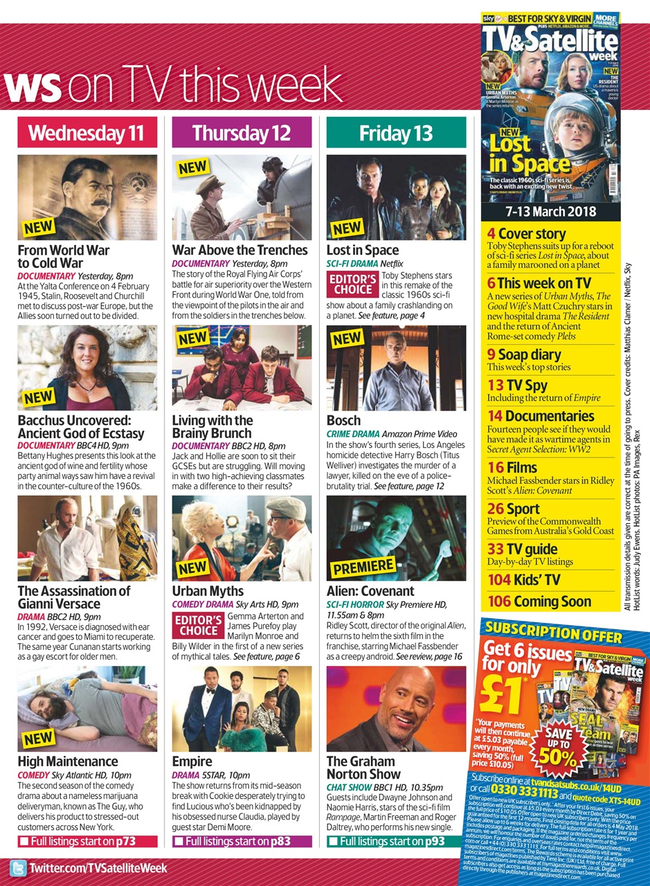 TV & Satellite Week Preview Pages