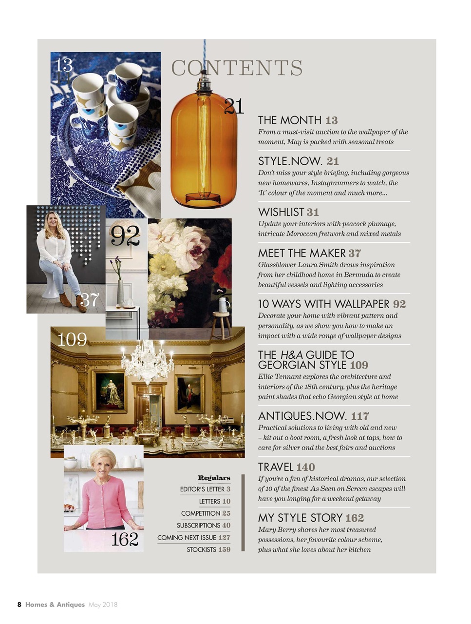 Homes & Antiques Magazine Preview Pages