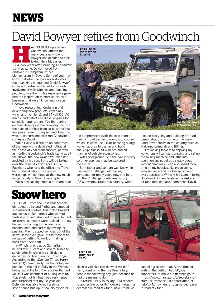 Land Rover Monthly Preview Pages