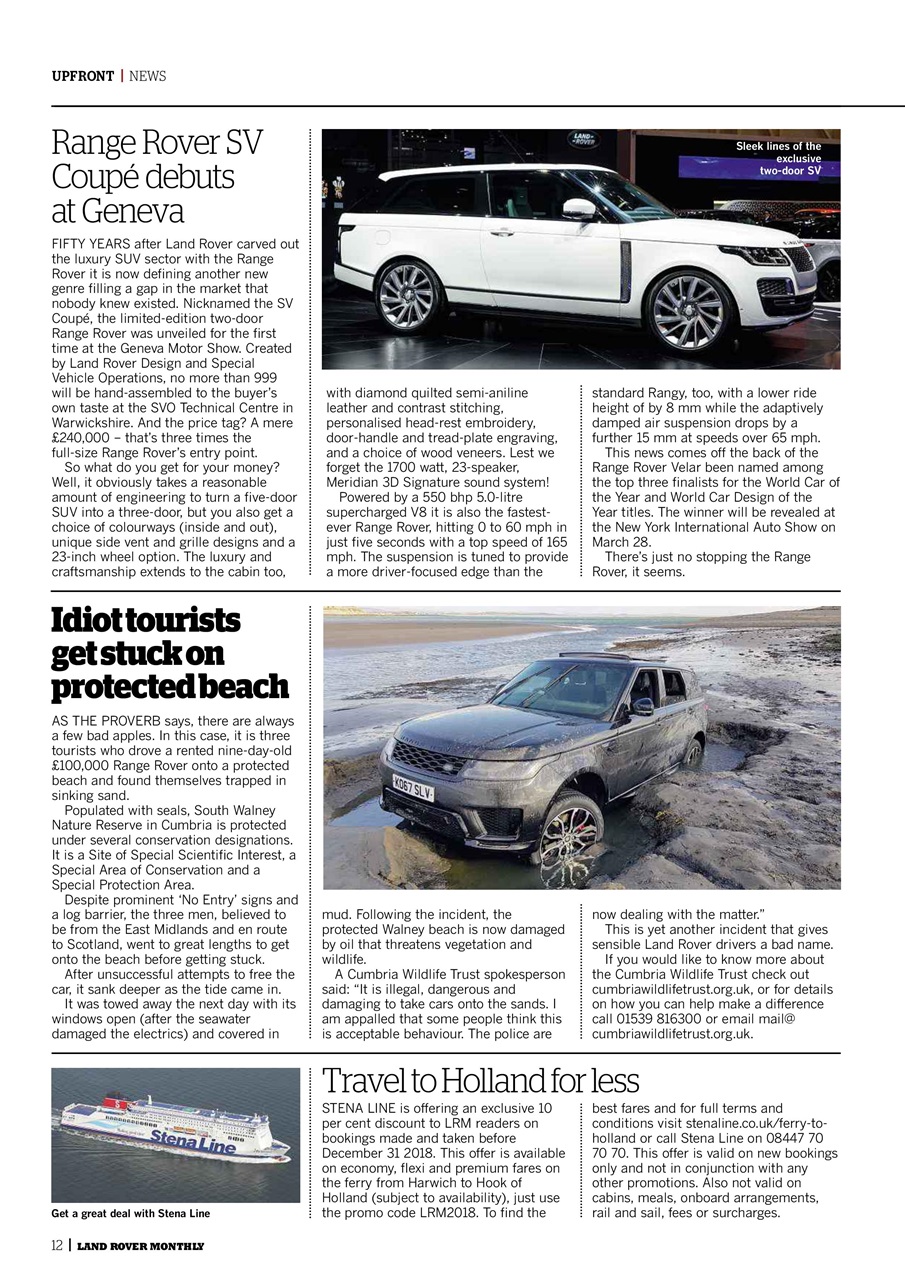 Land Rover Monthly Preview Pages