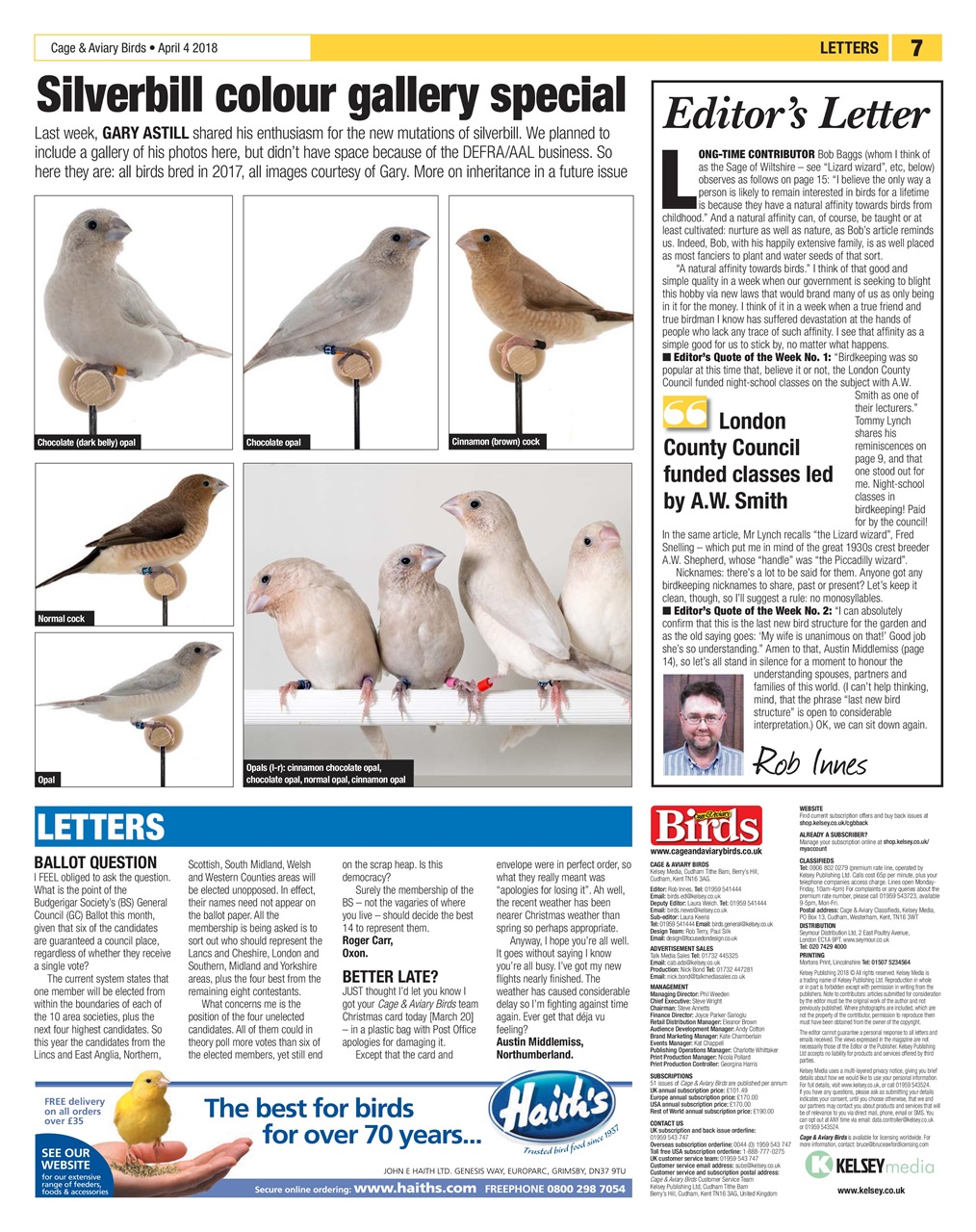 Cage & Aviary Birds Preview Pages