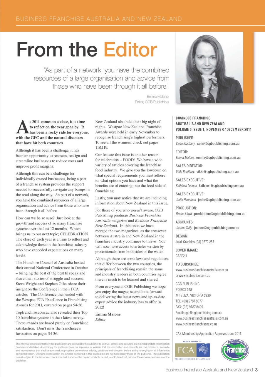 Business Franchise Australia&NZ Preview Pages