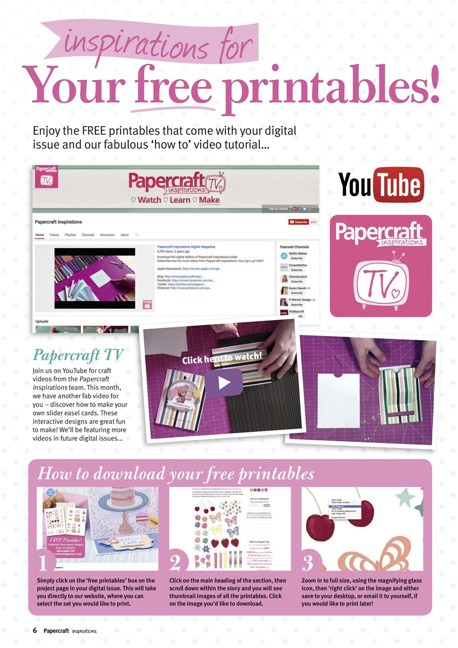 Papercraft Inspirations Preview Pages
