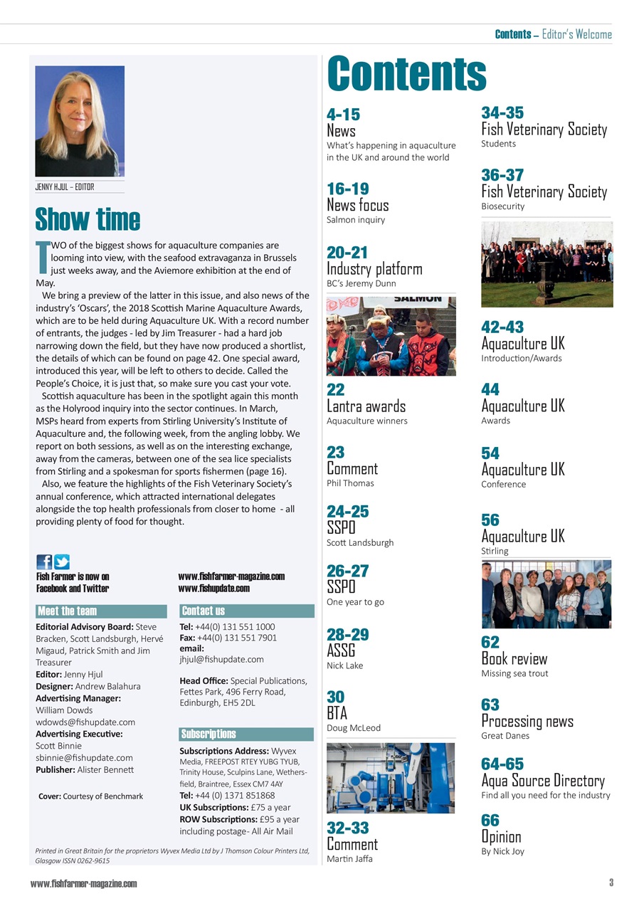 Fish Farmer Magazine Preview Pages