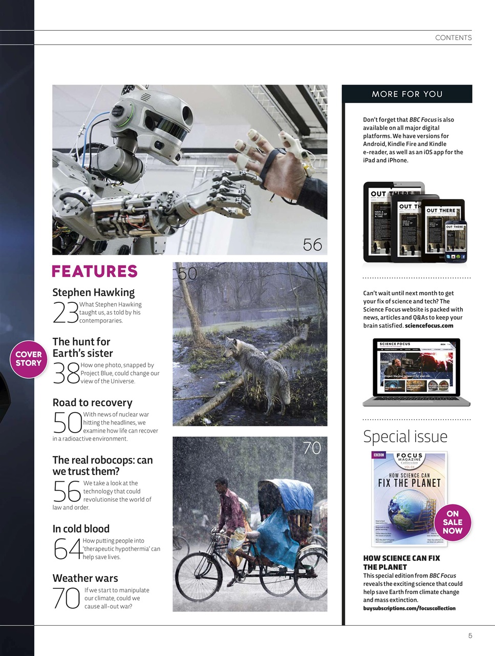 BBC Science Focus Magazine Preview Pages