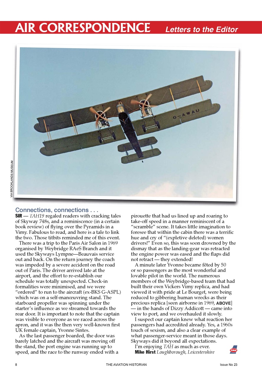 The Aviation Historian Magazine Preview Pages
