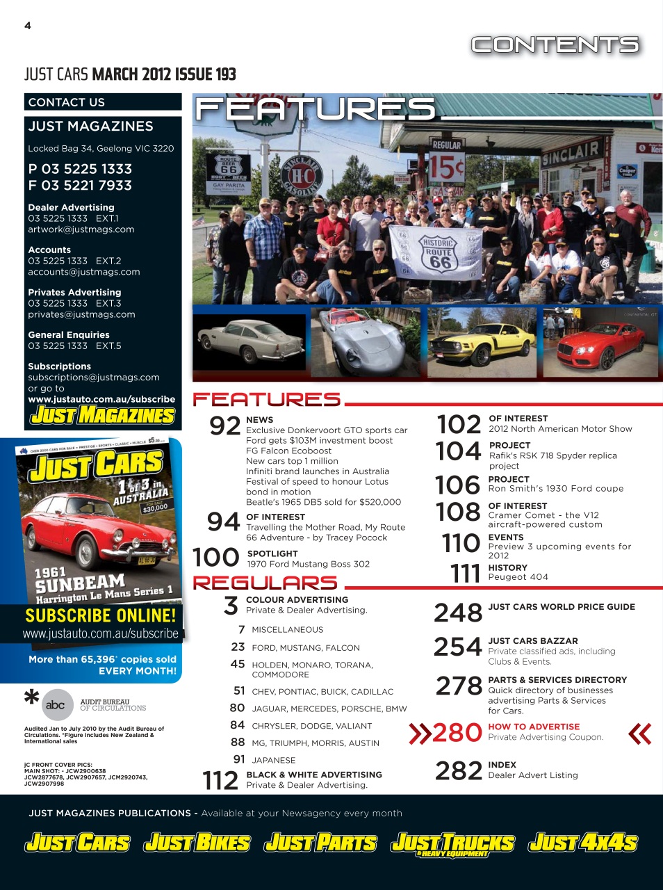 JUST CARS Preview Pages