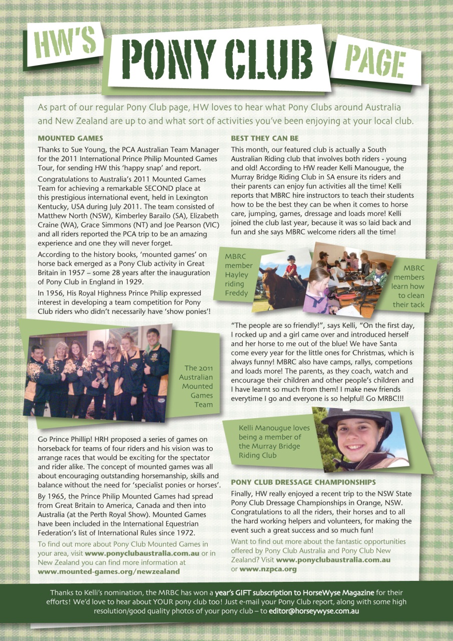 HorseWyse Magazine Preview Pages