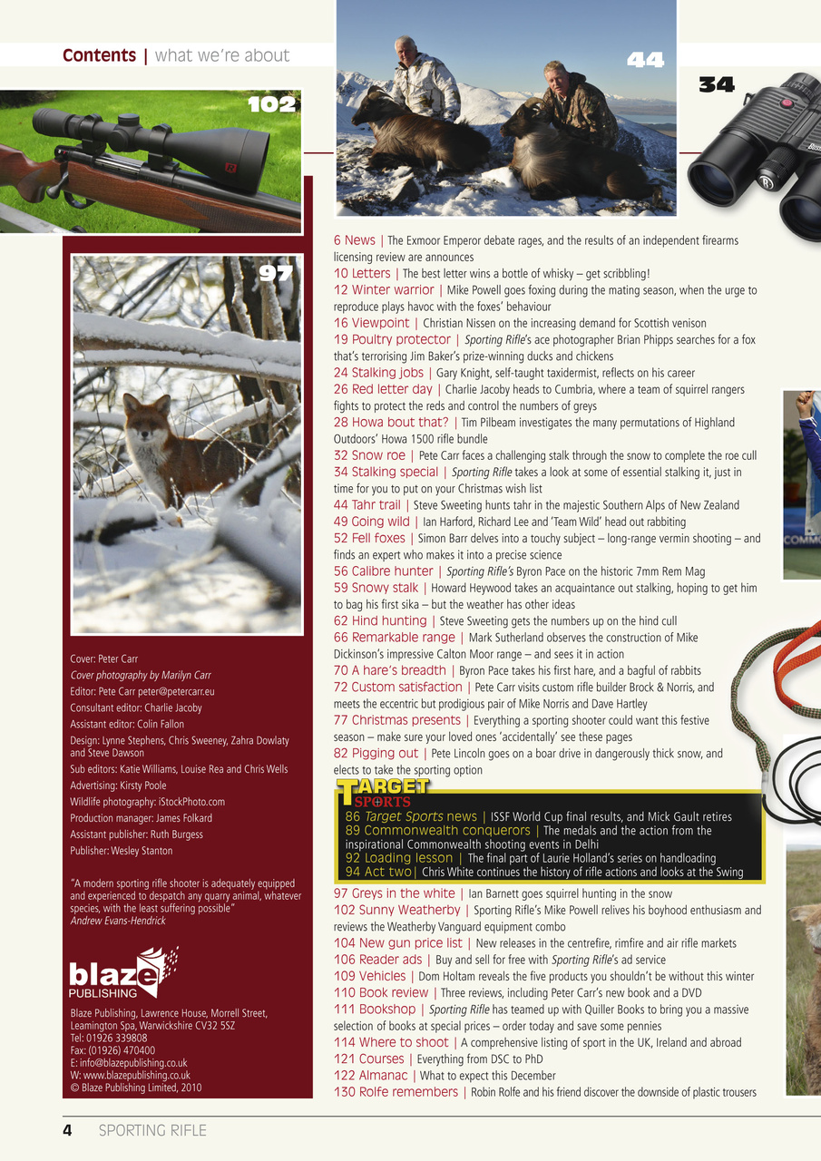 Sporting Rifle Preview Pages