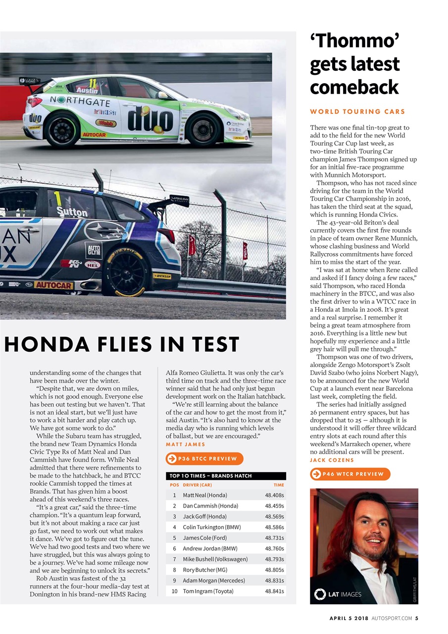 Autosport Preview Pages
