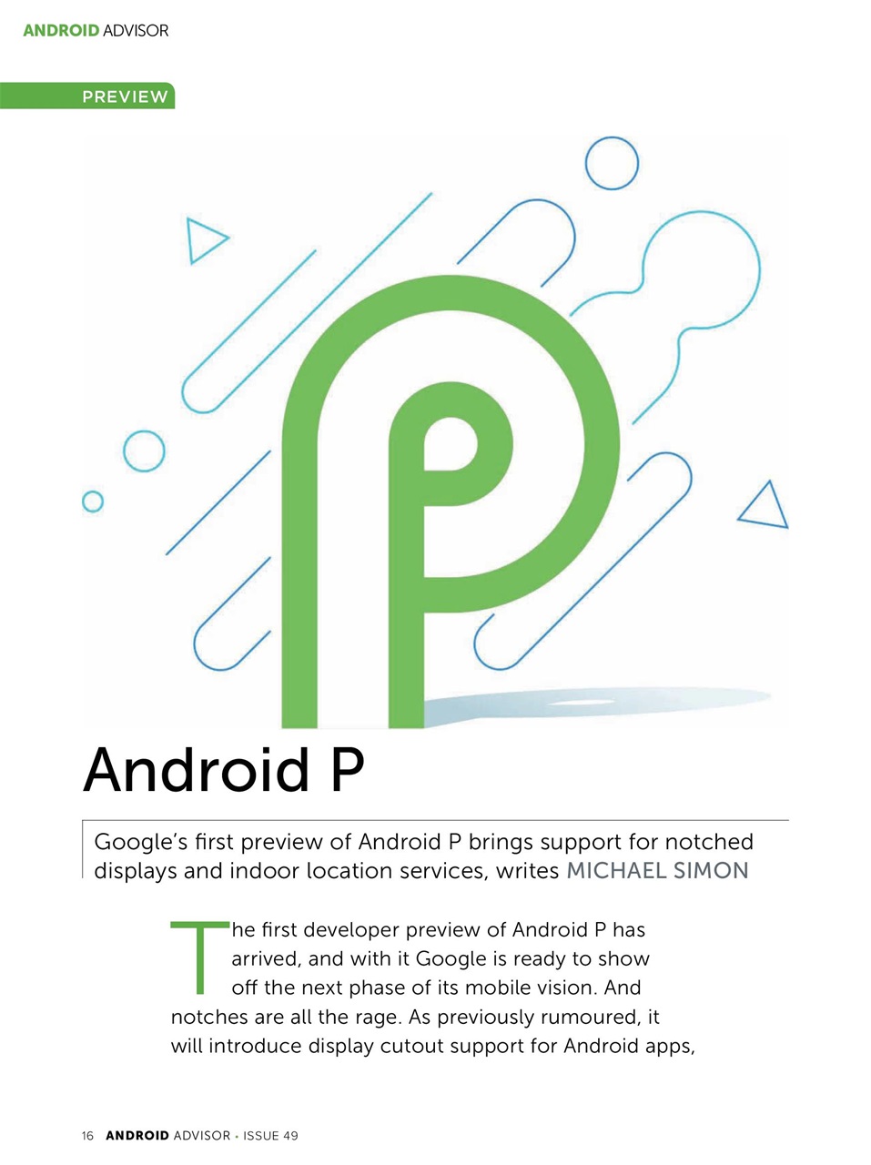 Android Advisor Preview Pages