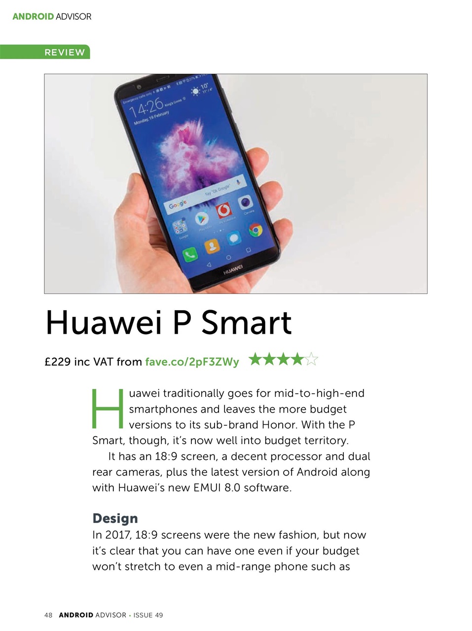 Android Advisor Preview Pages