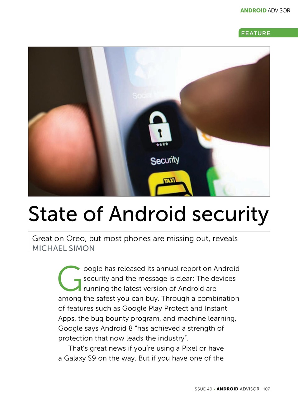Android Advisor Preview Pages