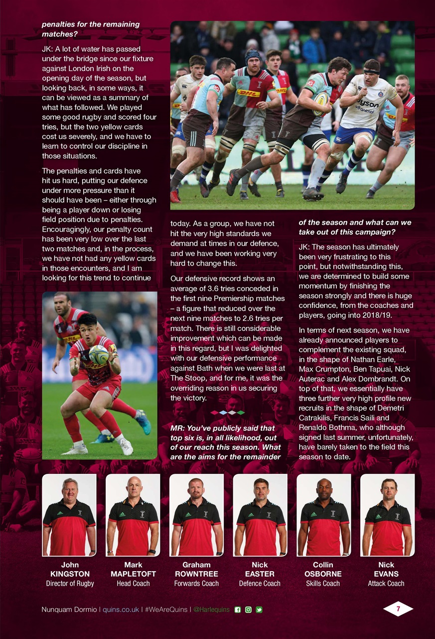 Harlequins Preview Pages