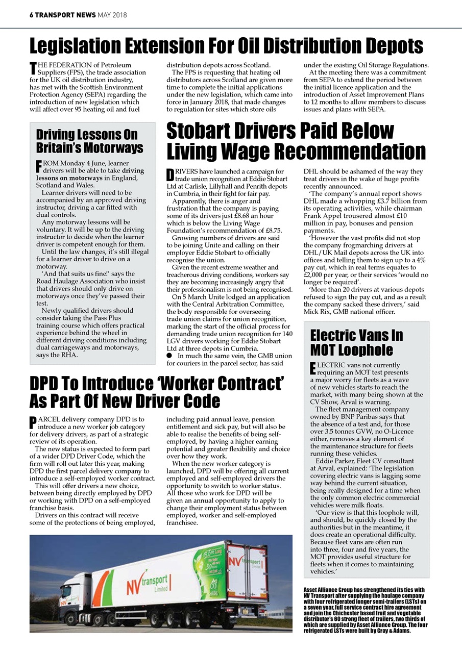 Transport News Preview Pages