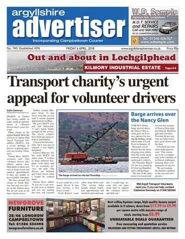 Argyllshire Advertiser issue 6th  April 2018