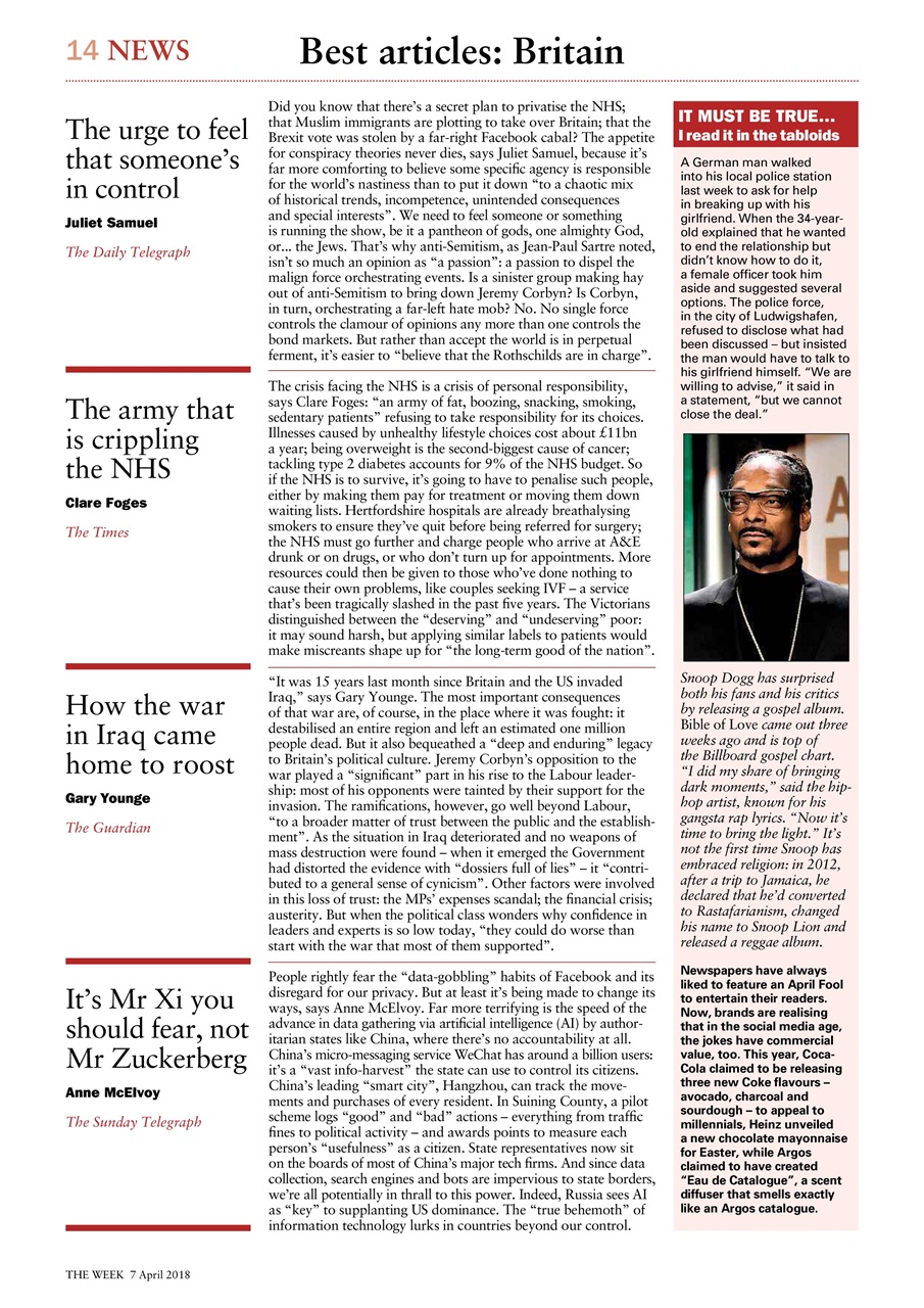 The Week Preview Pages