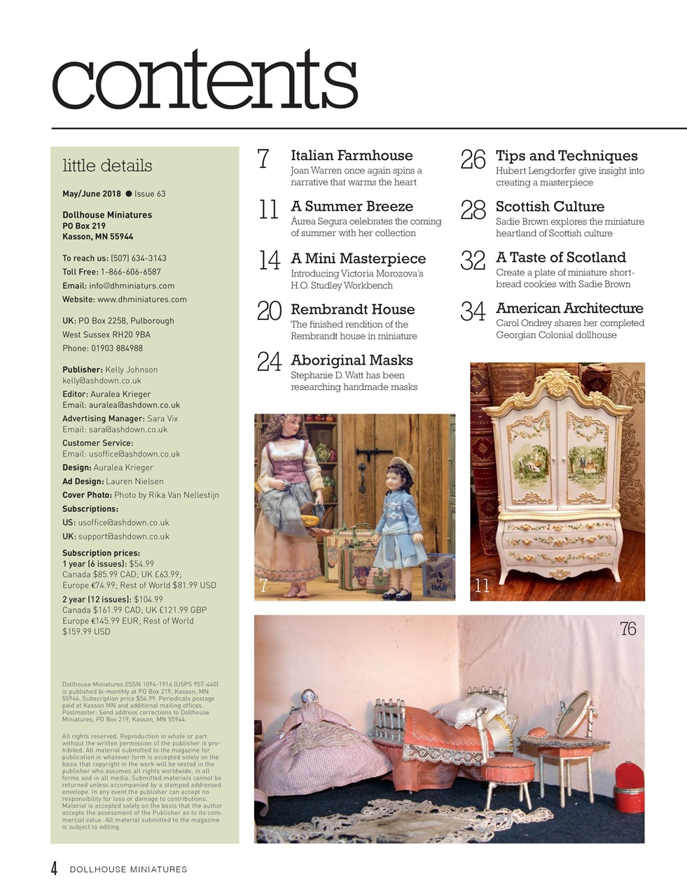 Dollhouse Miniatures Preview Pages