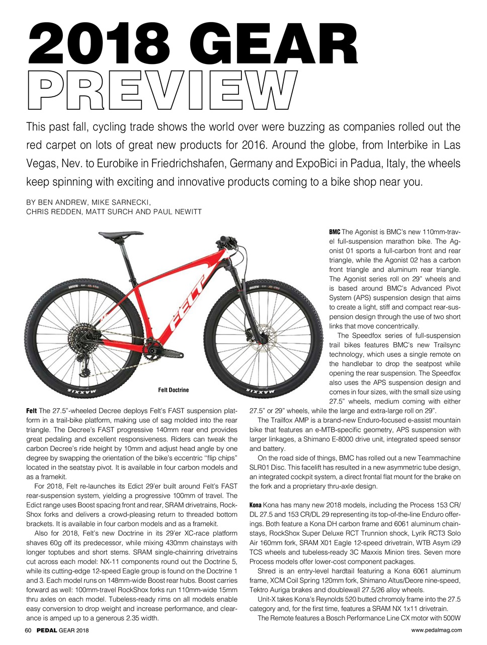 Pedal Magazine Preview Pages