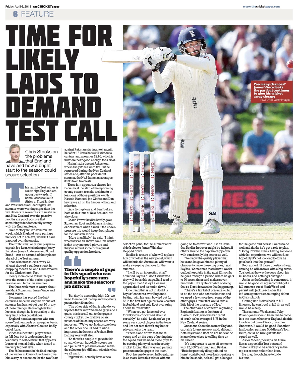 The Cricket Paper Preview Pages