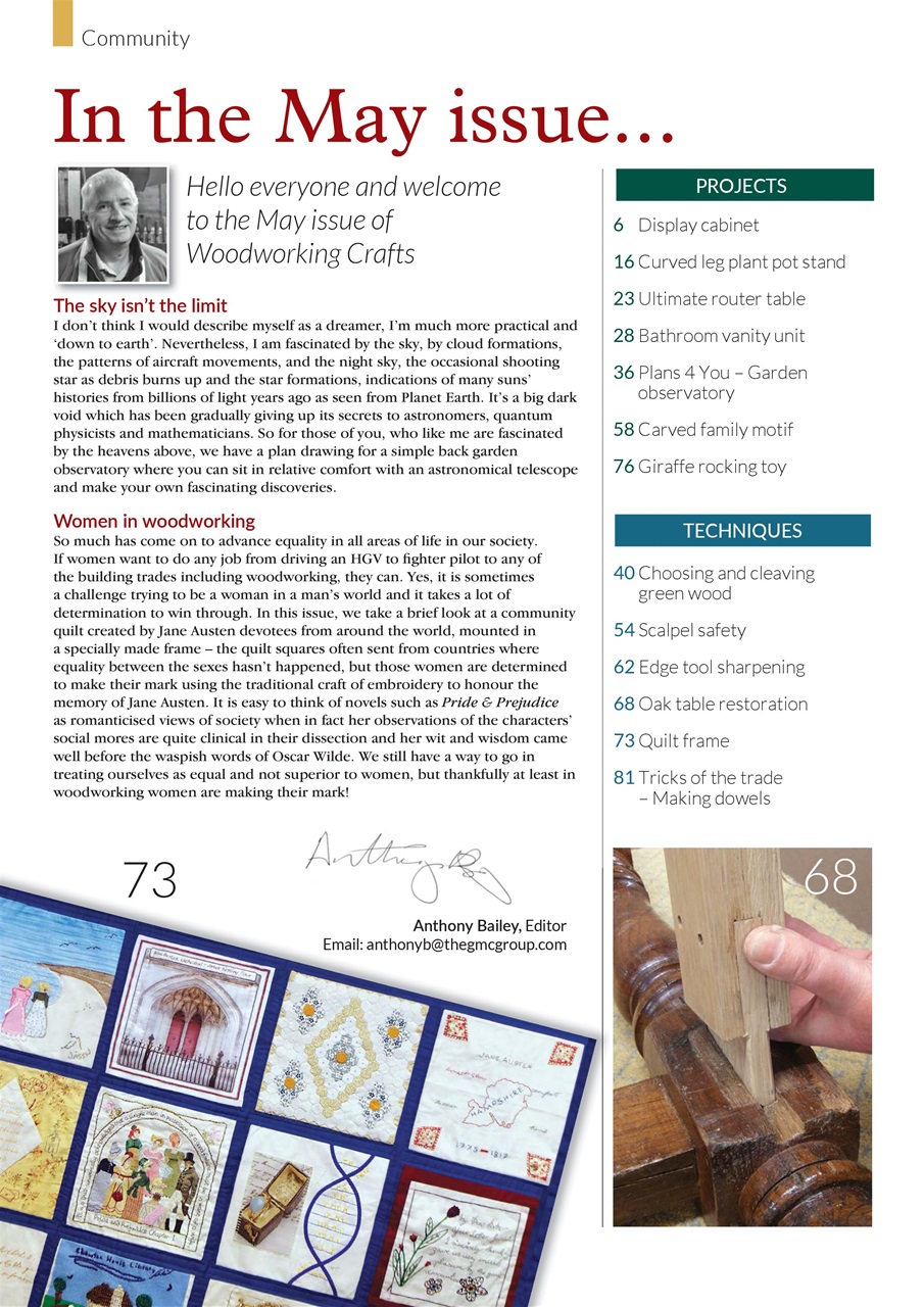 Woodworking Crafts Magazine Preview Pages