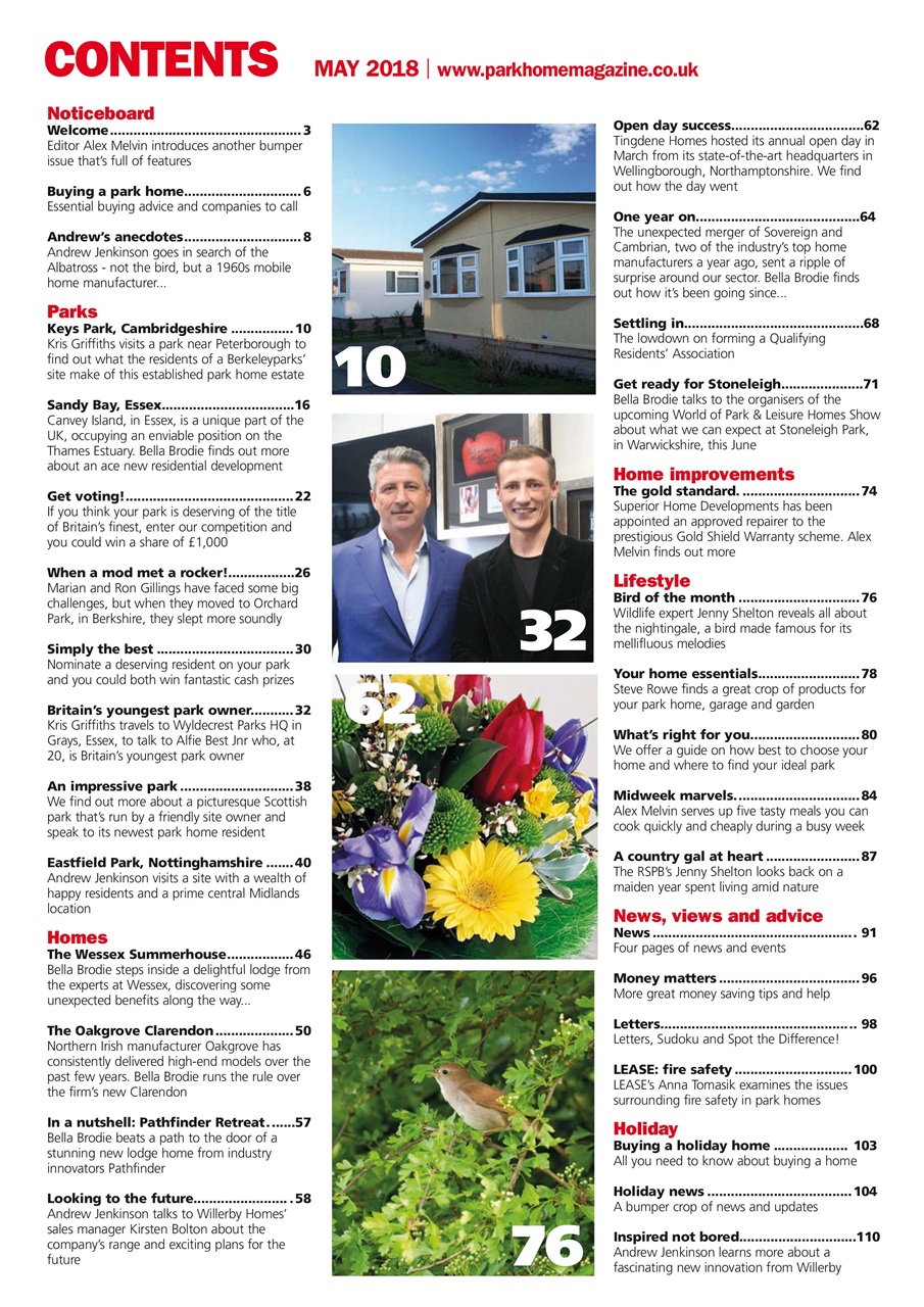 Park Home & Holiday Living Preview Pages