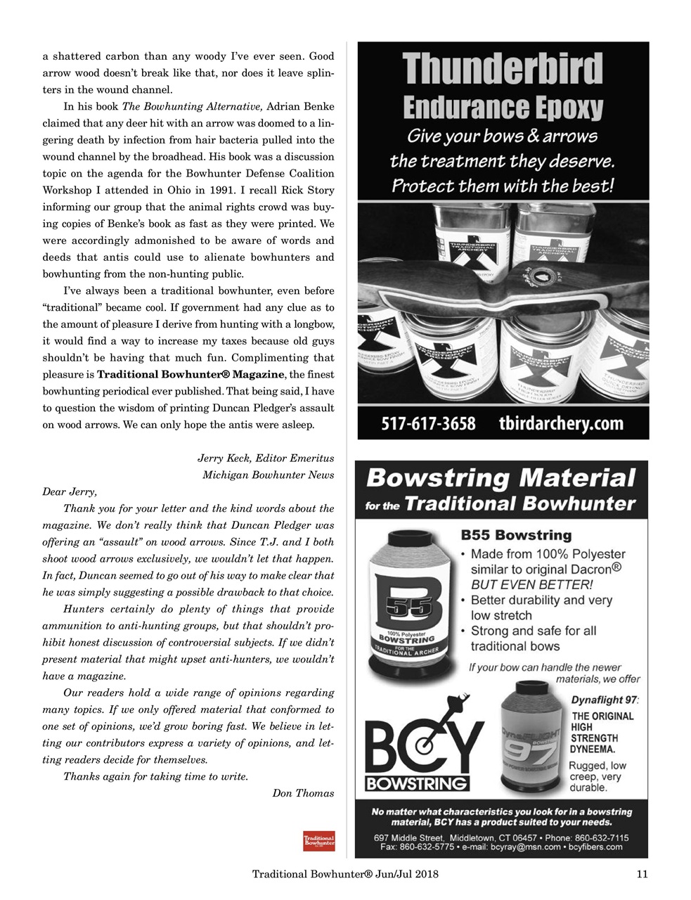 Traditional Bowhunter Magazine Preview Pages