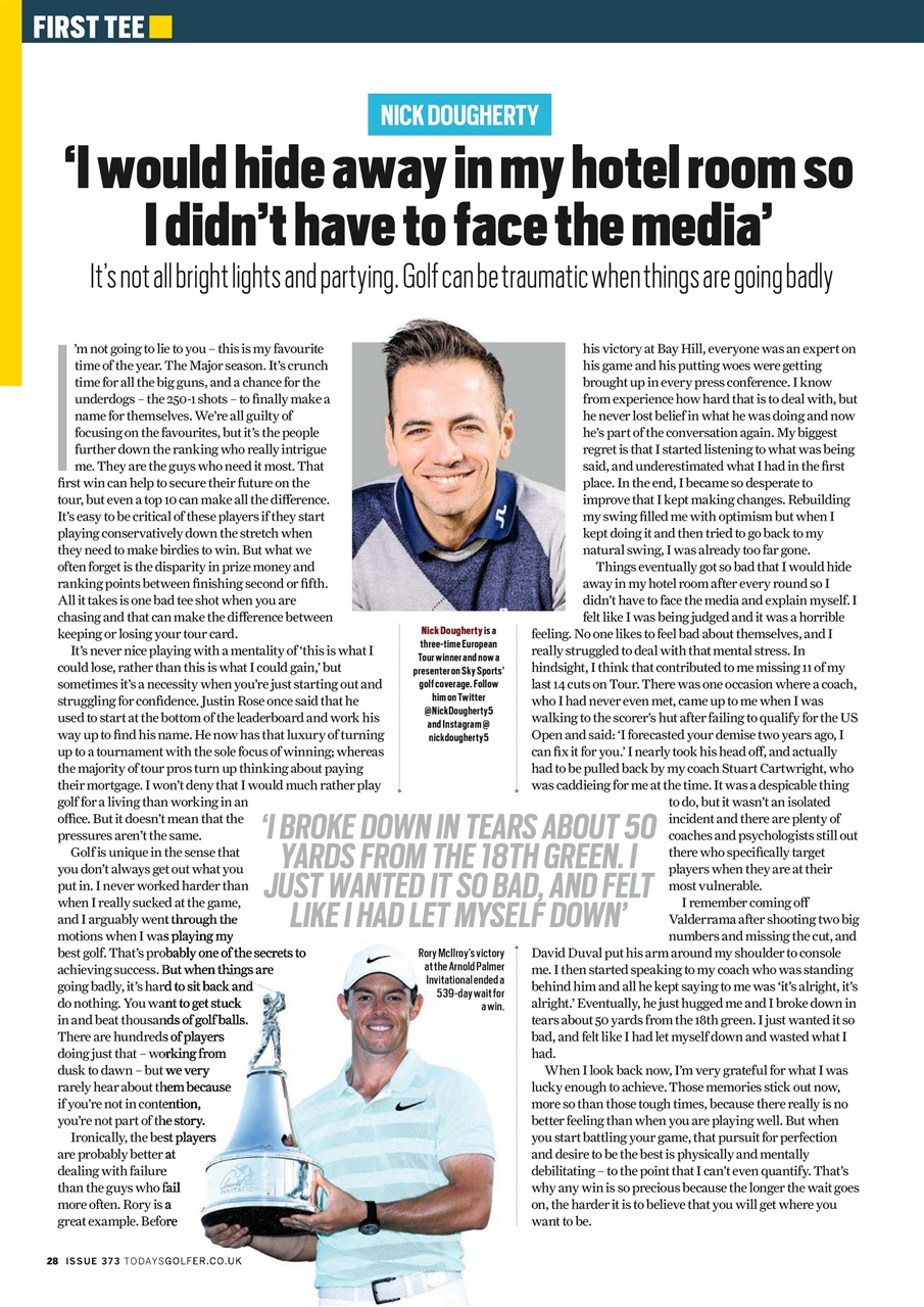 Today's Golfer Preview Pages