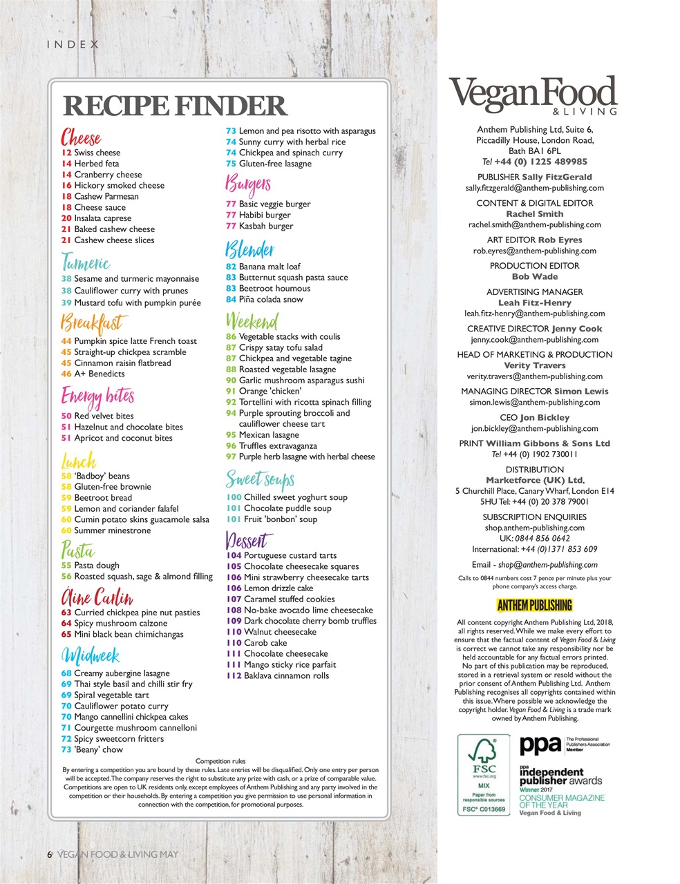 Vegan Food & Living Magazine Preview Pages