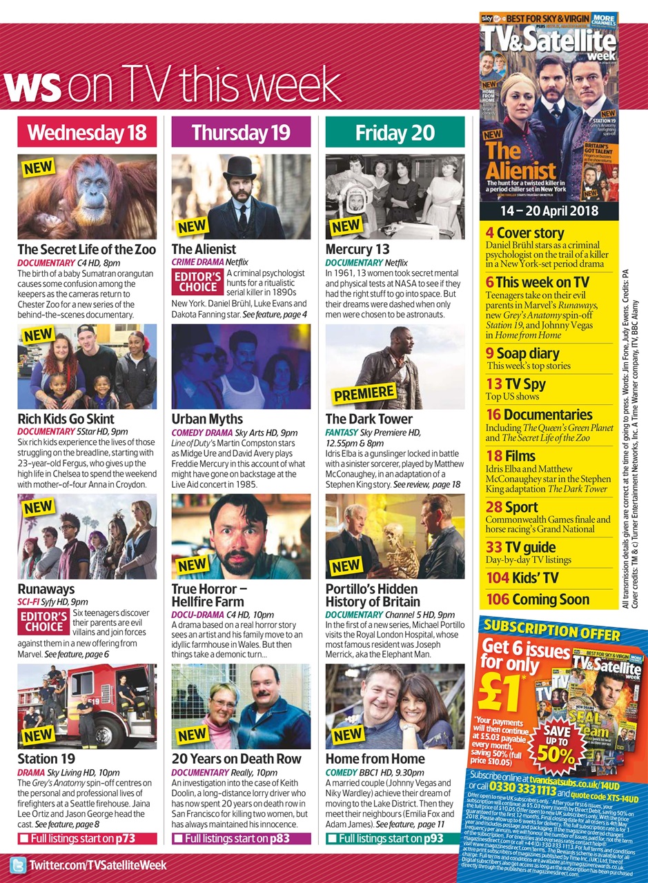 TV & Satellite Week Preview Pages