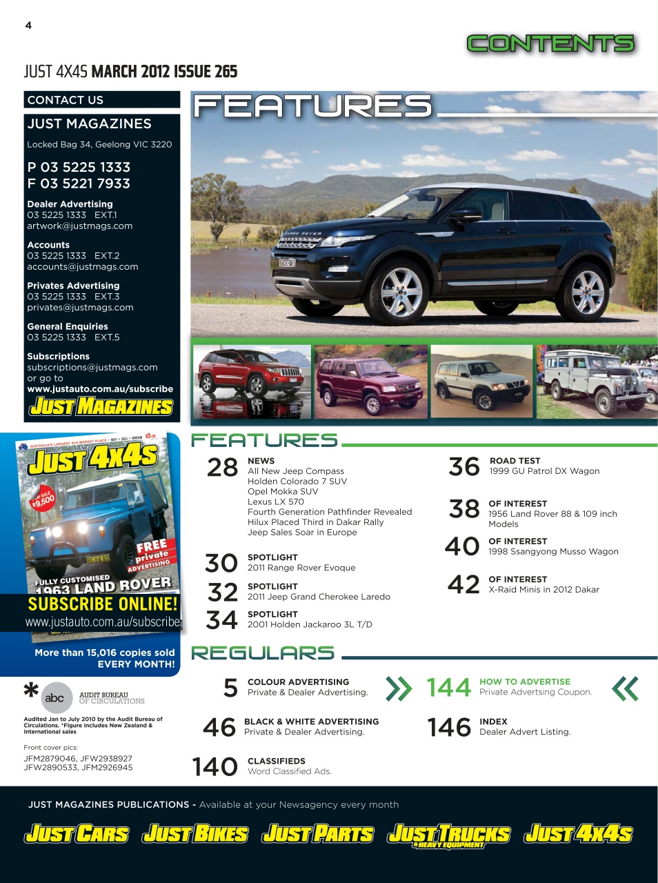 JUST 4X4S Preview Pages