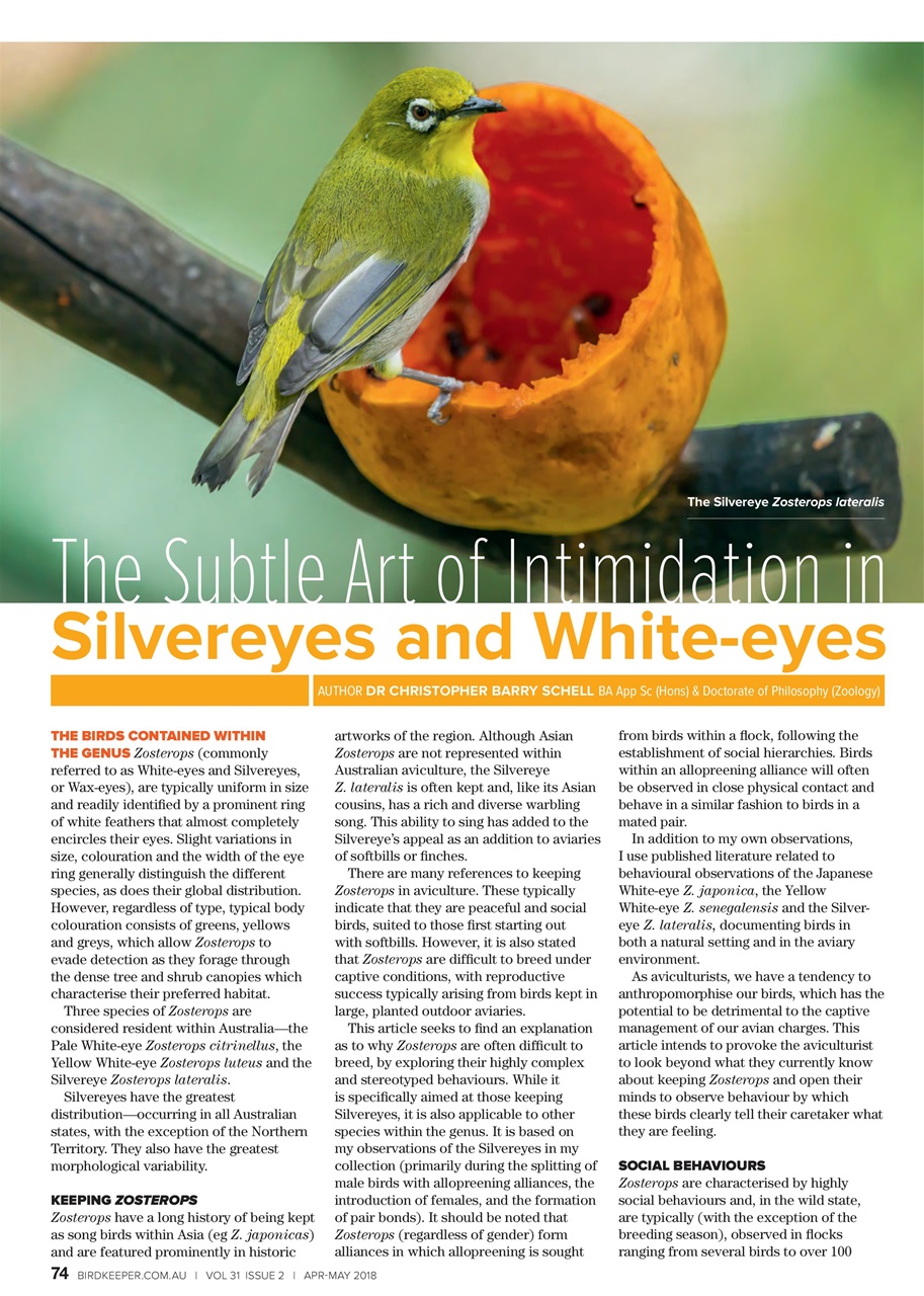 Australian Birdkeeper Magazine Preview Pages