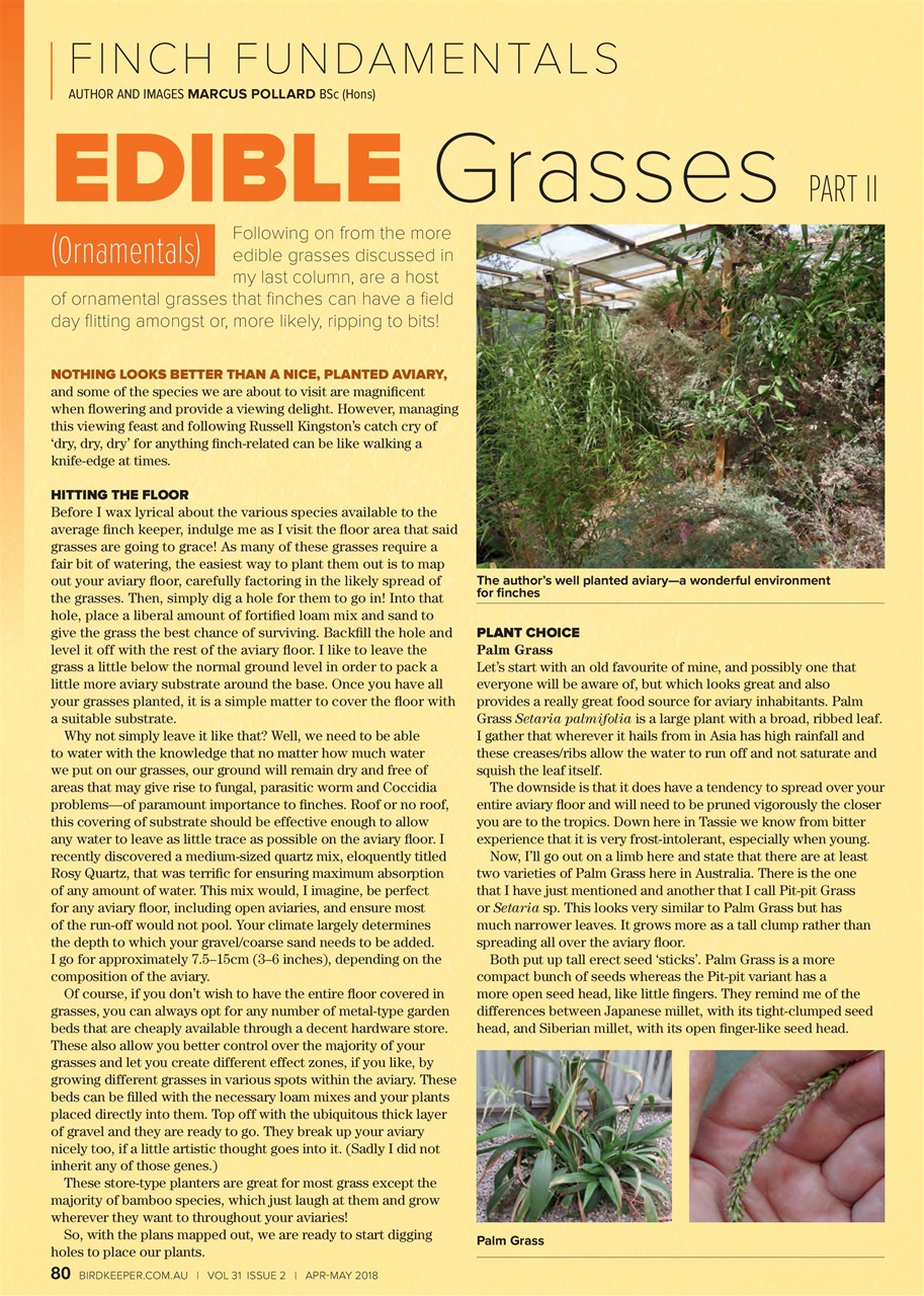 Australian Birdkeeper Magazine Preview Pages