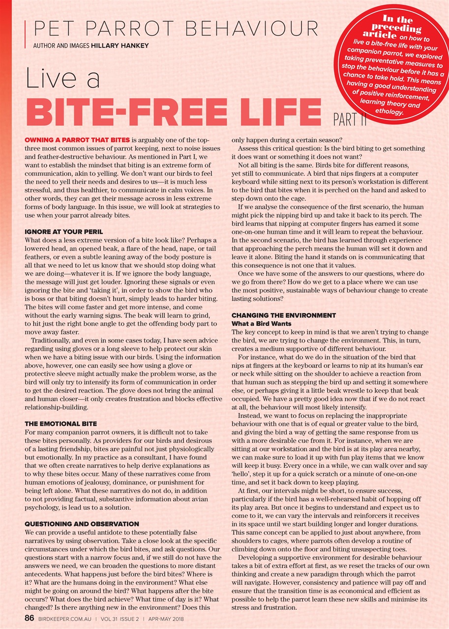 Australian Birdkeeper Magazine Preview Pages