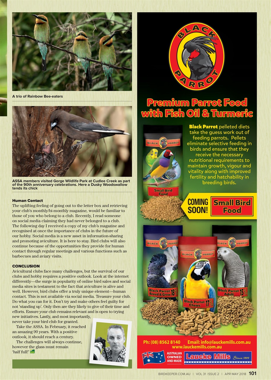 Australian Birdkeeper Magazine Preview Pages