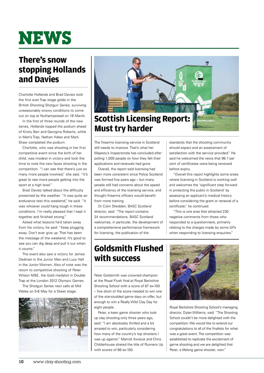 Clay Shooting Preview Pages