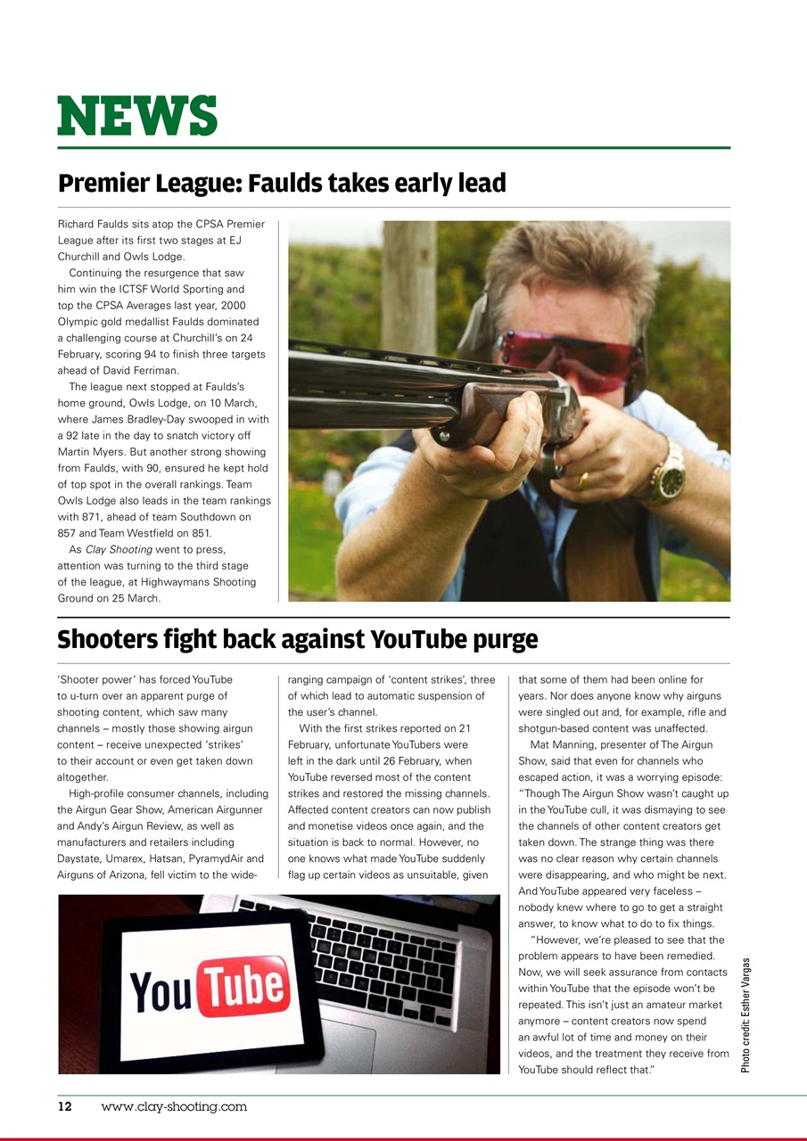 Clay Shooting Preview Pages