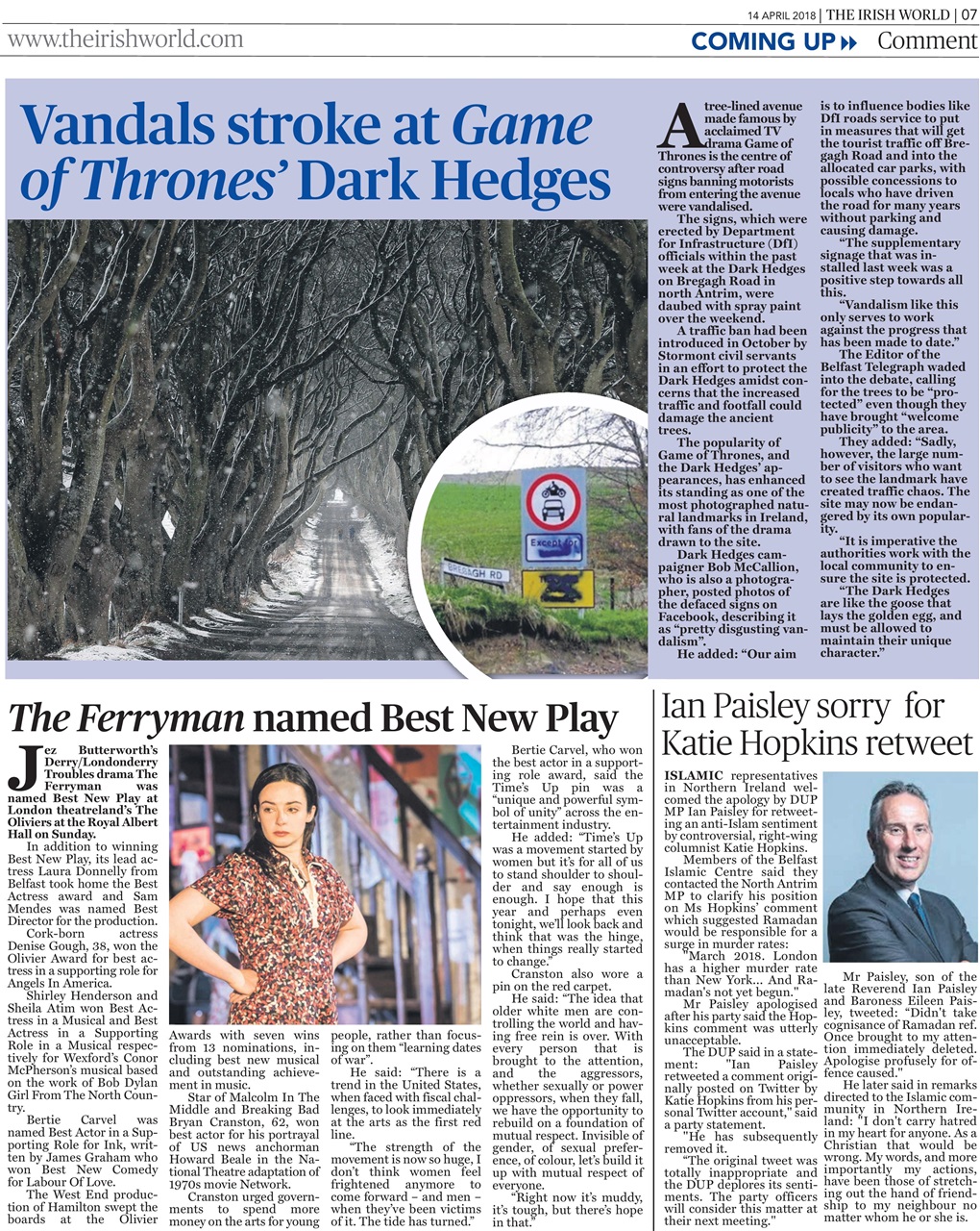 Irish World Preview Pages