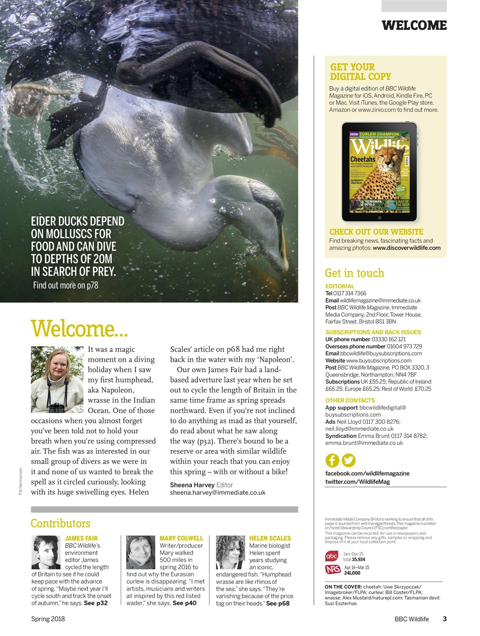BBC Wildlife Magazine Preview Pages