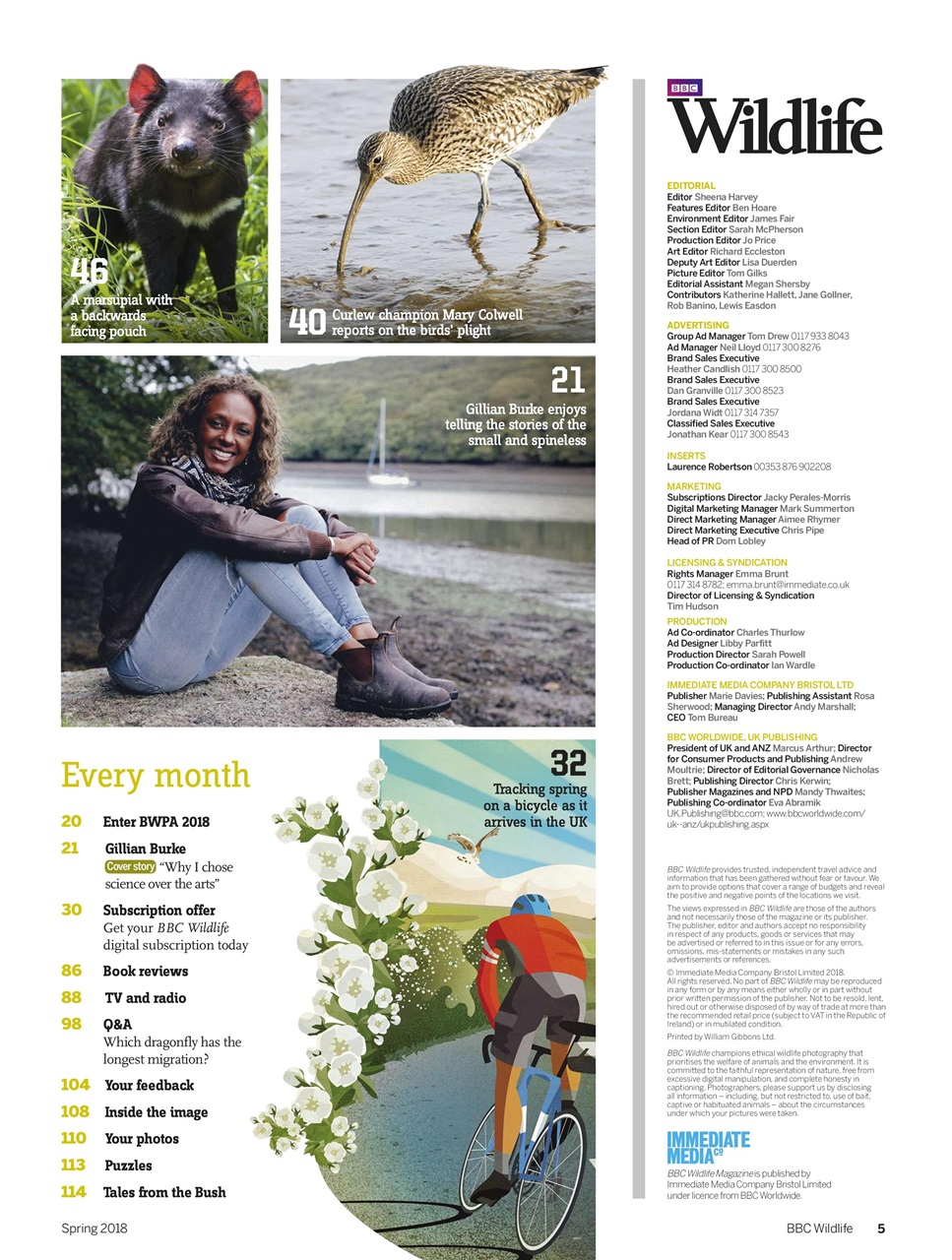BBC Wildlife Magazine Preview Pages
