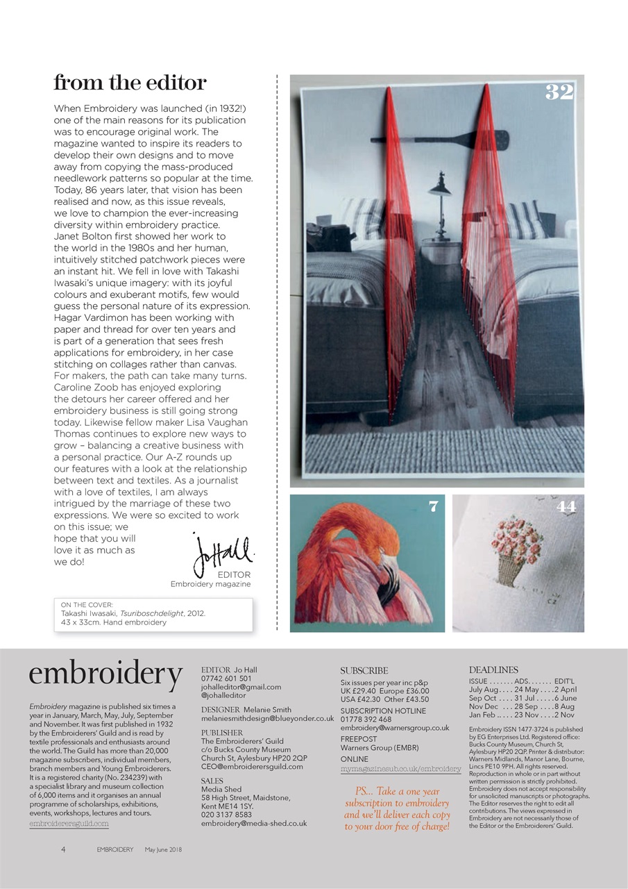 Embroidery Magazine Preview Pages