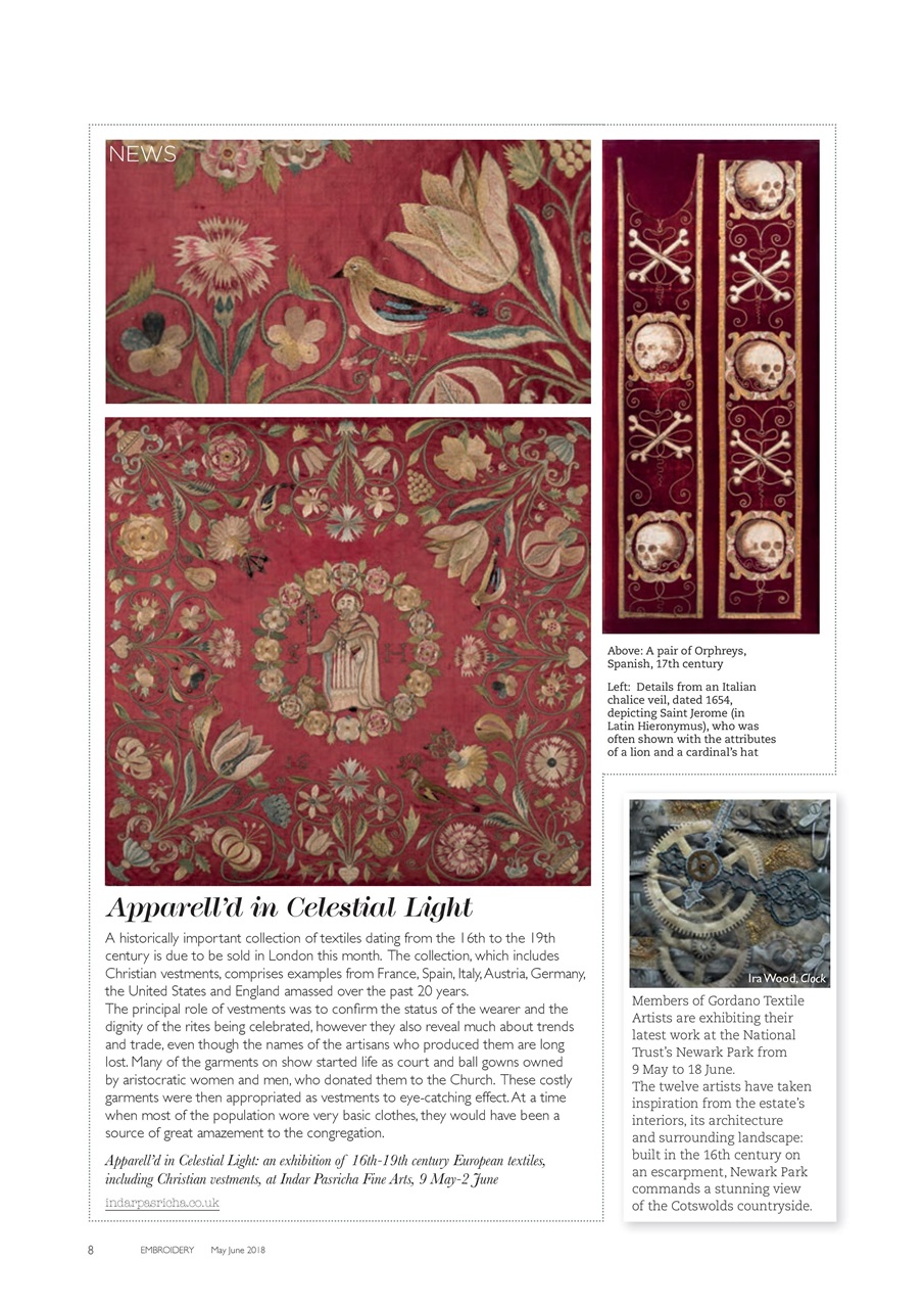Embroidery Magazine Preview Pages