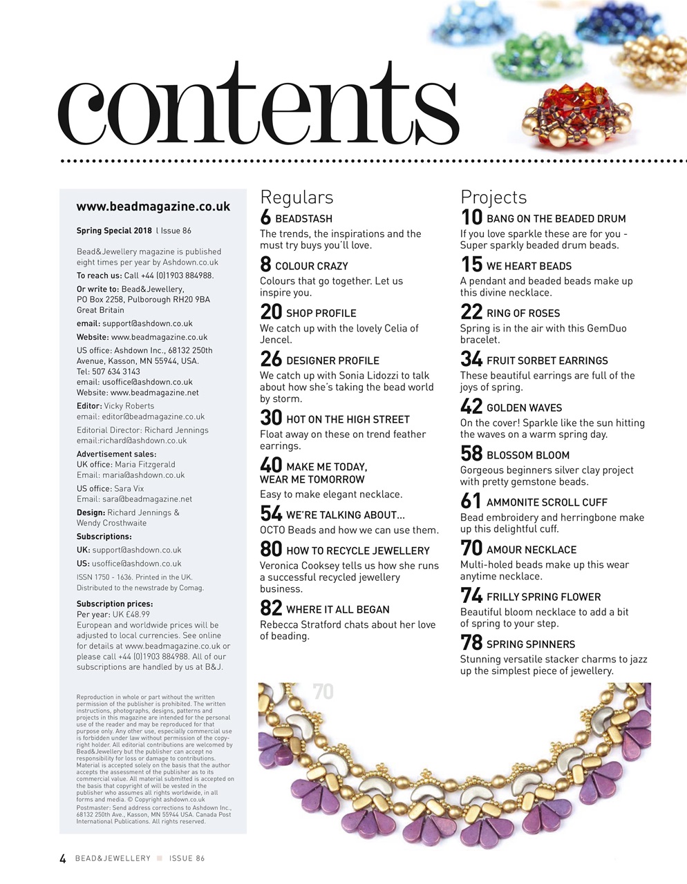 Bead & Jewellery Magazine Preview Pages