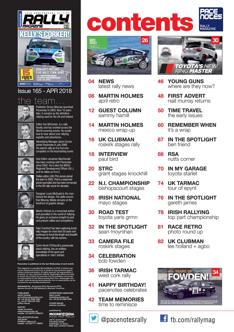 Pacenotes Rally magazine Preview Pages