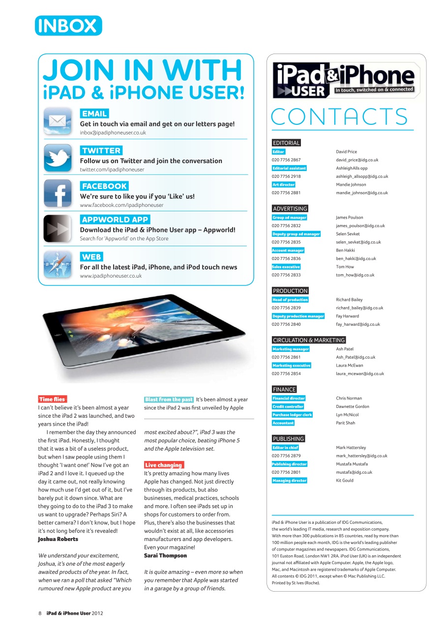 iPad and iPhone User Preview Pages