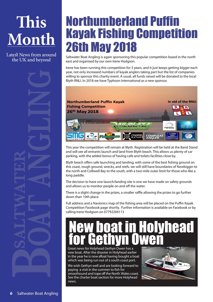 Saltwater Boat Angling Preview Pages