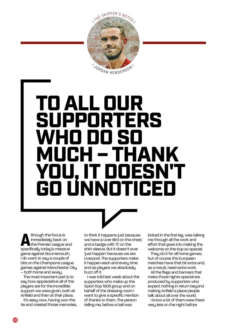 Liverpool FC Programmes Preview Pages