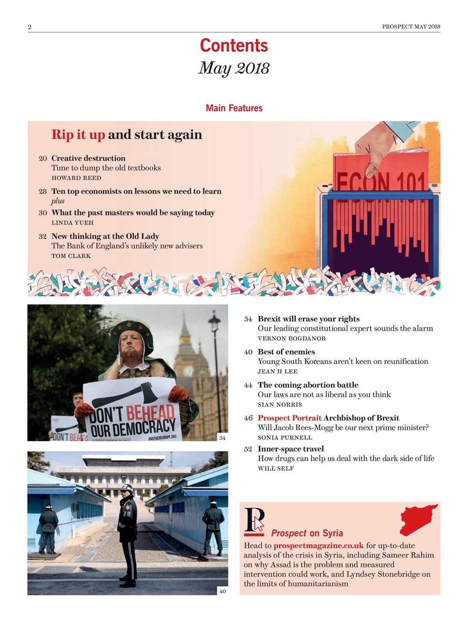 Prospect Magazine Preview Pages