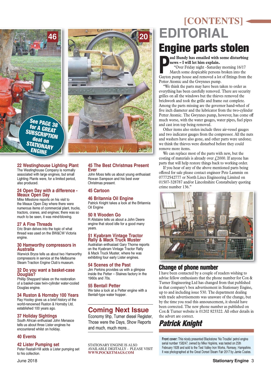 Stationary Engine Preview Pages